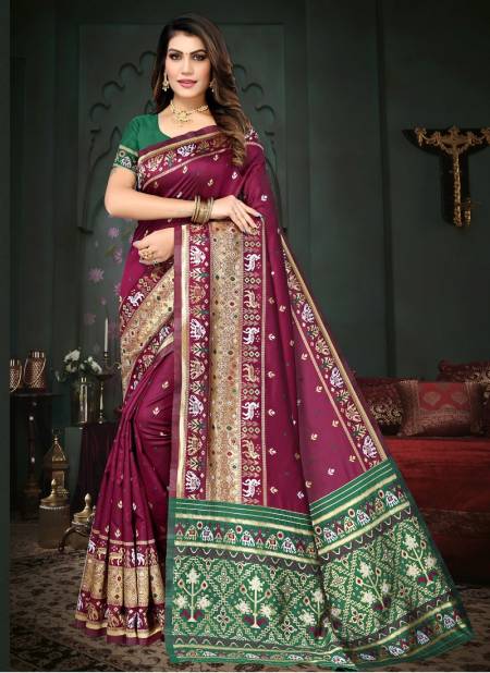 Bandhani Patola Saree By Dhruvi Designer Pure Lichi Silk With Rich Pallu Saree Catalog